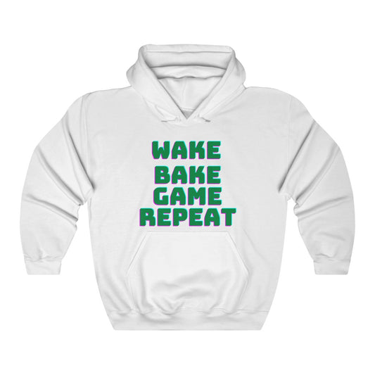 Wake Bake Game Repeat Hooded Sweatshirt