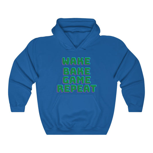 Wake Bake Game Repeat Hooded Sweatshirt